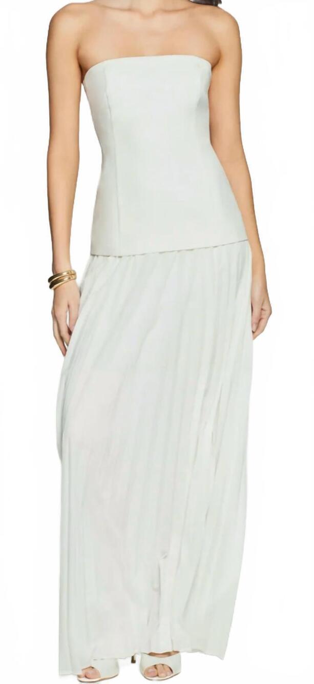 NEW GENERATION LOVE cody crepe pleat dress in white